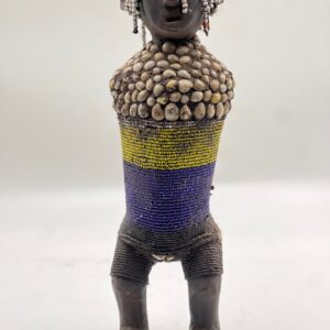 African Art Nyamwezi Beaded Fetish Figure Doll From Tanzania