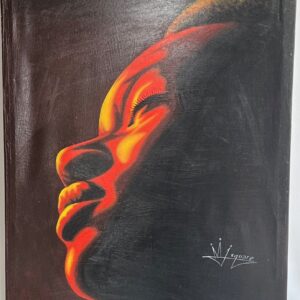 African Art Woman Painting, Fine Art Wall Decor