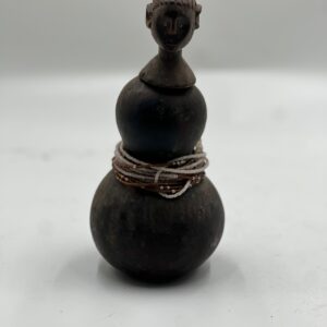 African Makonde Calabash Container From Tanzania