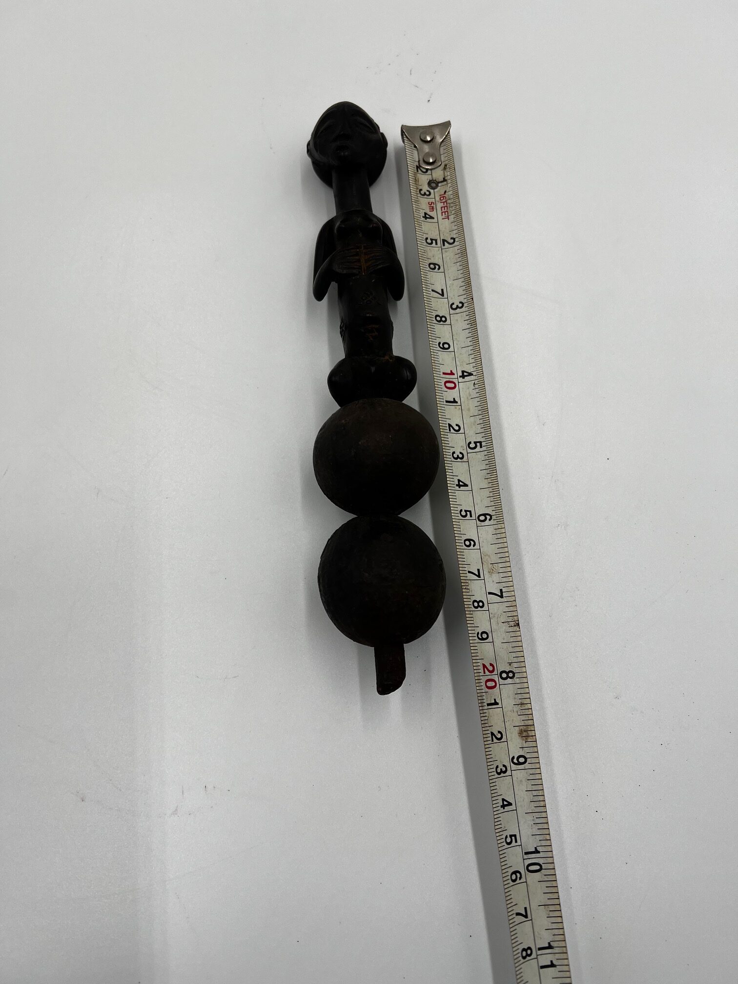 African Antique Figurative Tripod Rattle/Shekesheke, Luba Fine Art - Image 2