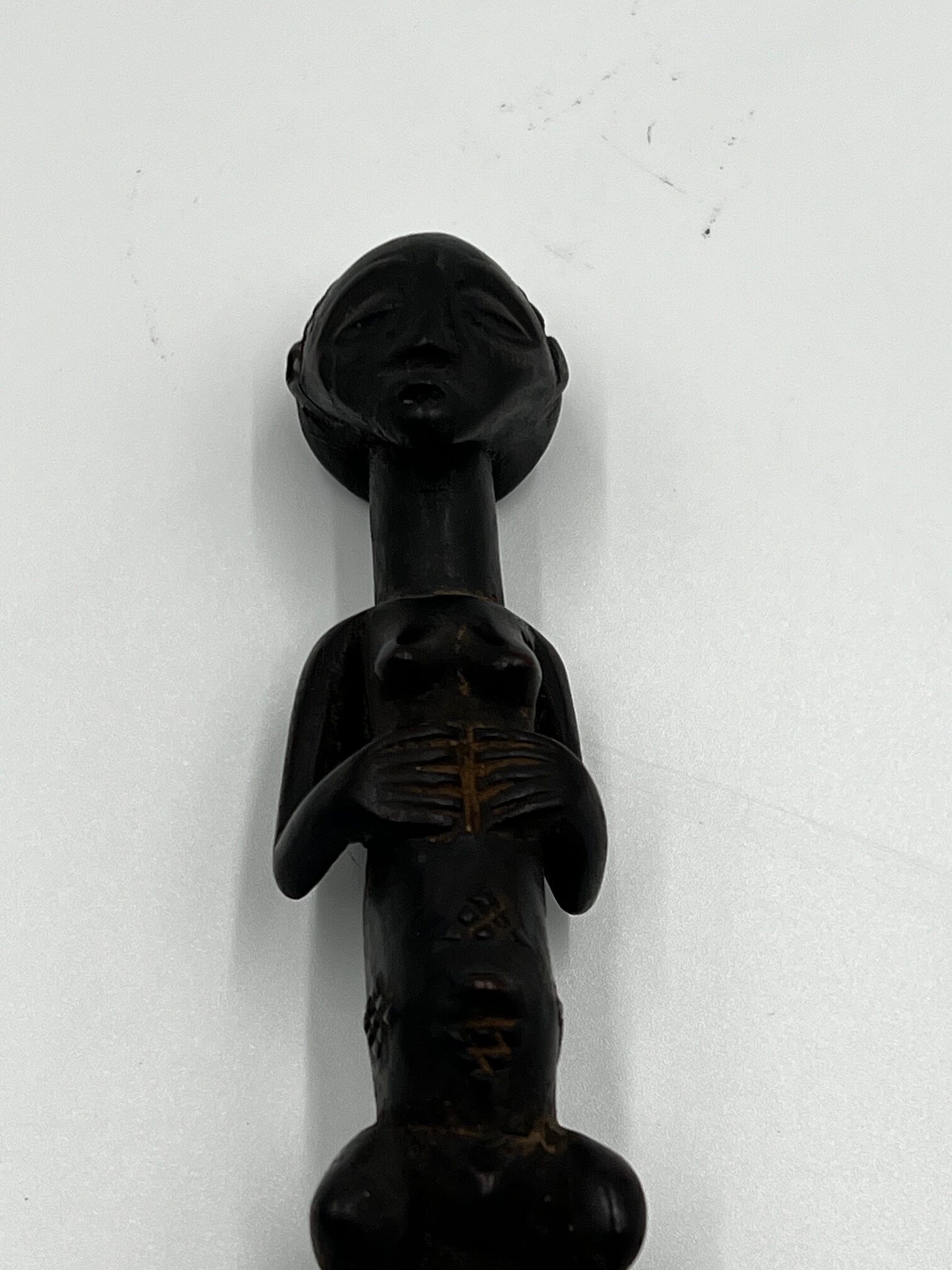 African Antique Figurative Tripod Rattle/Shekesheke, Luba Fine Art - Image 10