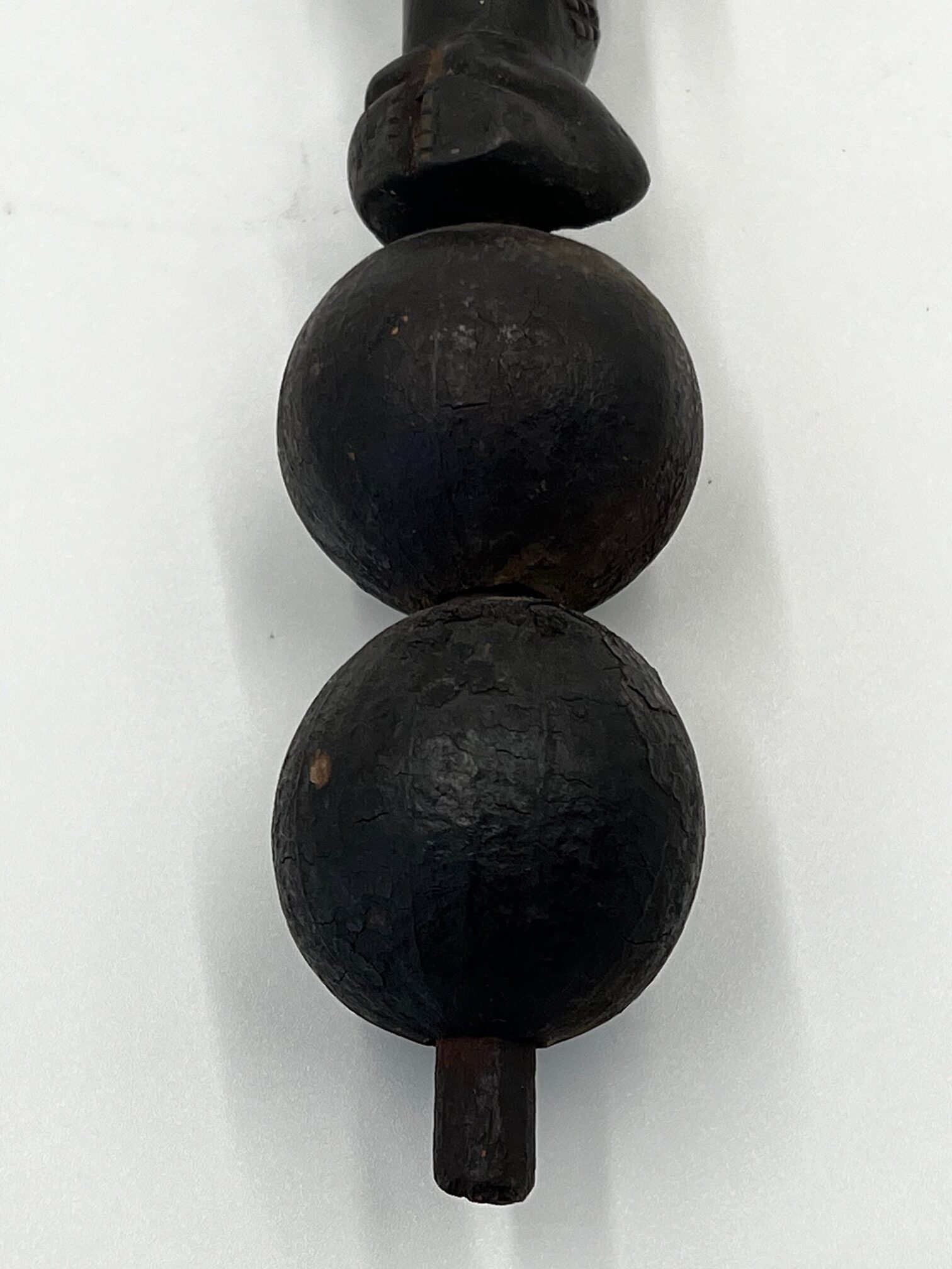 African Antique Figurative Tripod Rattle/Shekesheke, Luba Fine Art - Image 9