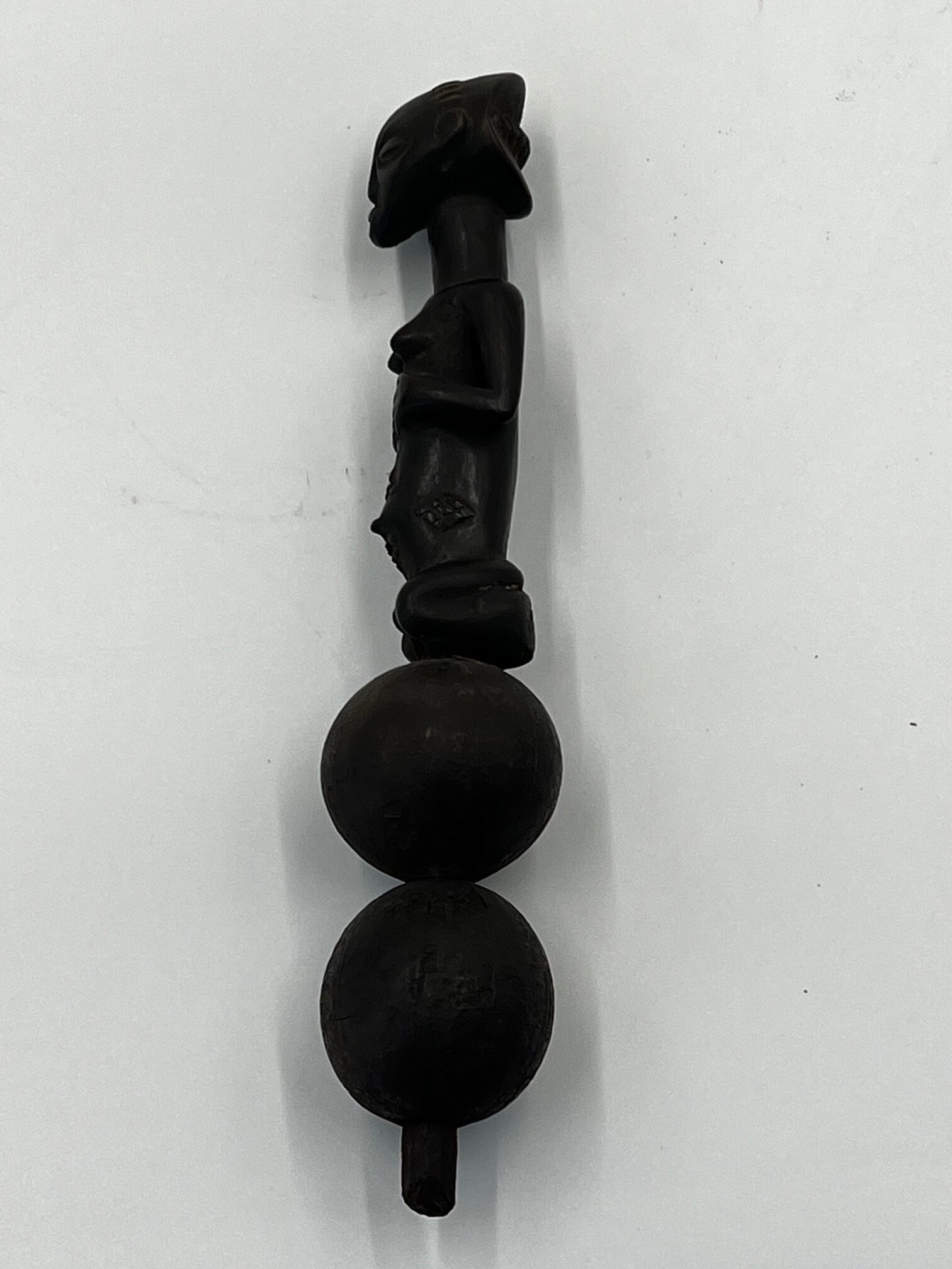 African Antique Figurative Tripod Rattle/Shekesheke, Luba Fine Art - Image 8
