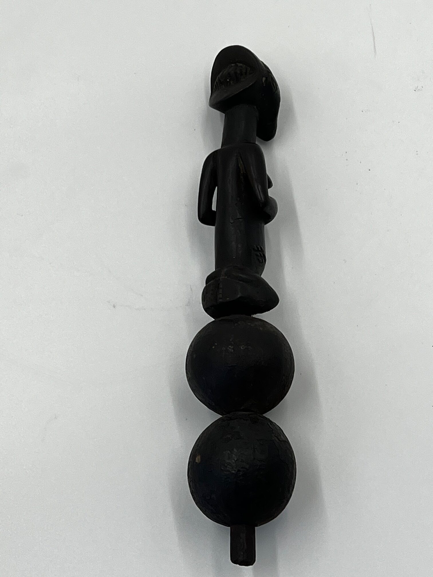 African Antique Figurative Tripod Rattle/Shekesheke, Luba Fine Art - Image 5
