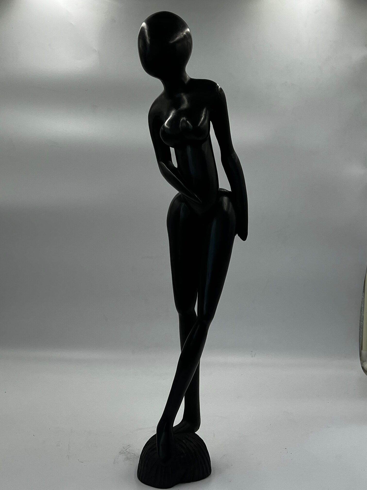 African Diviner, Hand Carved Beatific Woman Sculpture, Fine Art