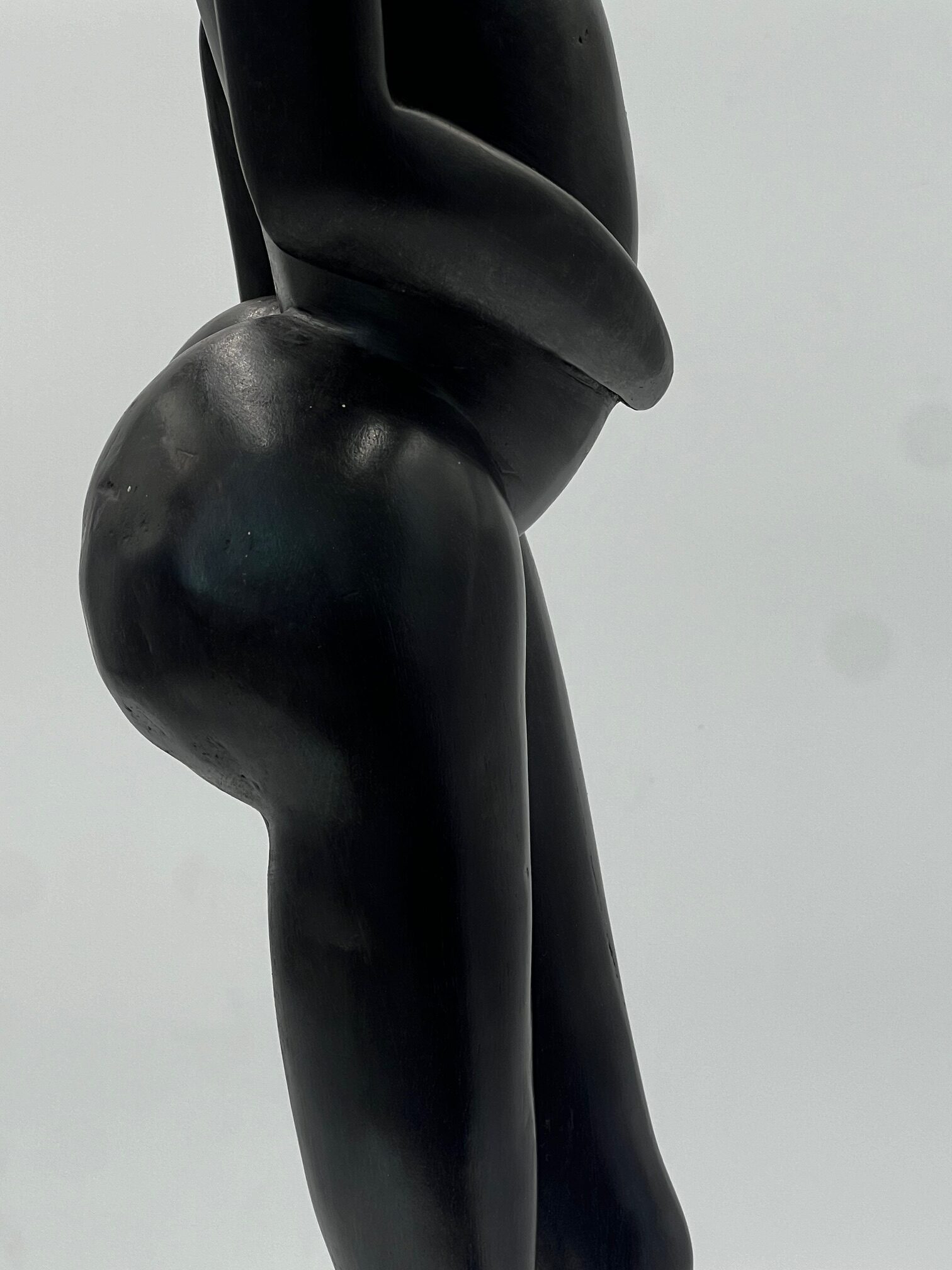 African Diviner, Hand Carved Beatific Woman Sculpture, Fine Art - Image 8