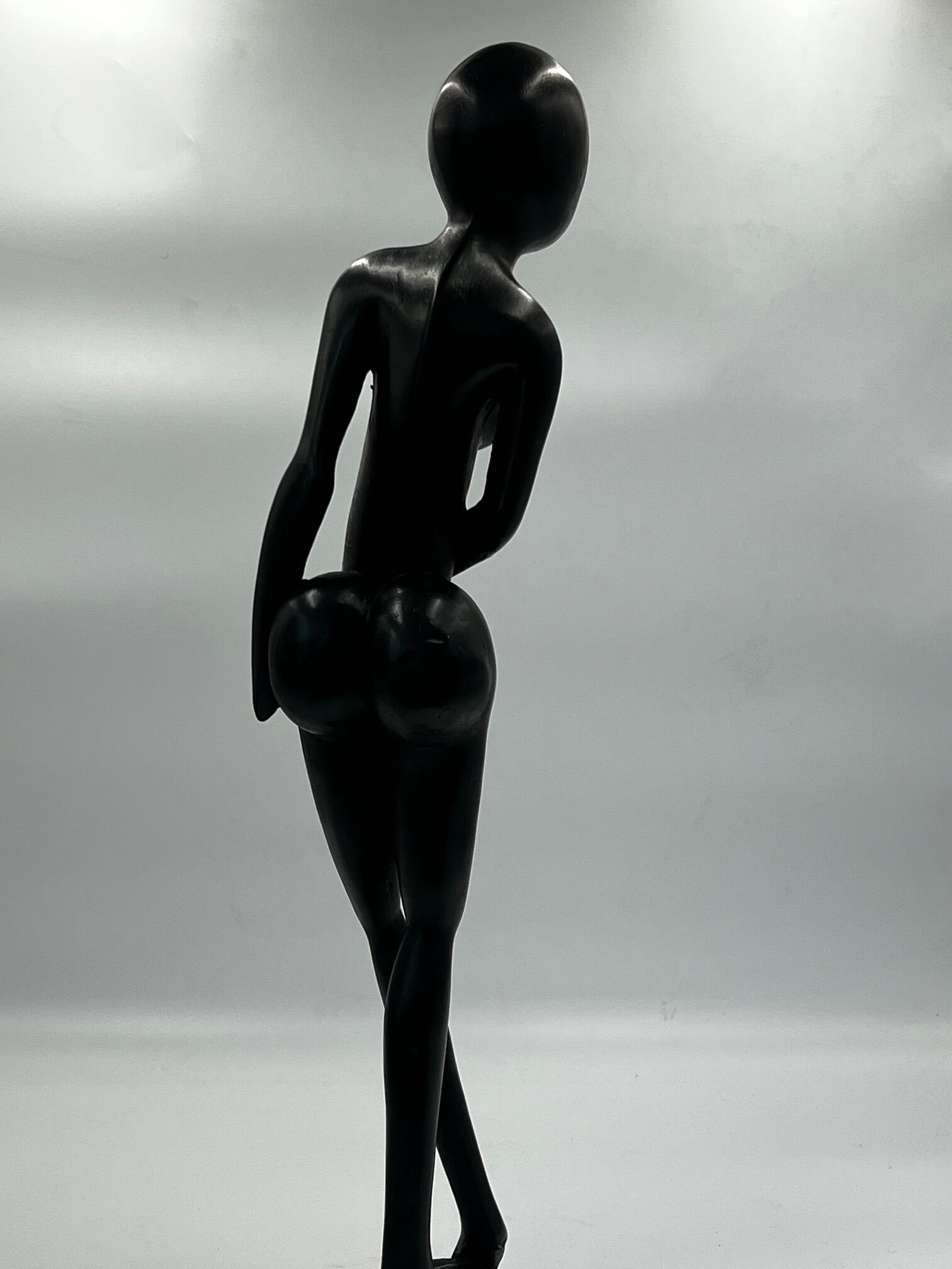 African Diviner, Hand Carved Beatific Woman Sculpture, Fine Art - Image 6