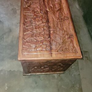 Large Mahogany Handmade African Wooden Zanzibar Chest