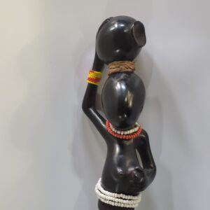 Beautiful African Antique Hand Carved Woman Figure, Wooden Decor