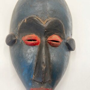African Art, Wooden Nyamwezi Traditional Face Mask, Fine Art