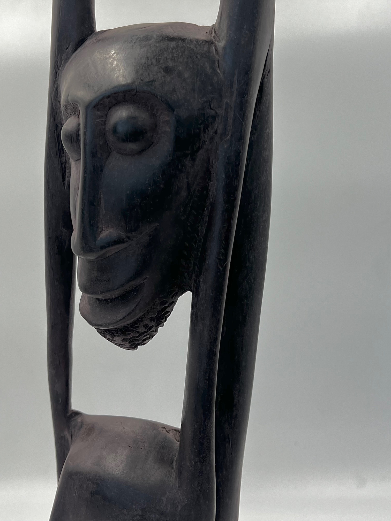 Antique Hand Carved African Sculpture, Seer Of Time Rare Art