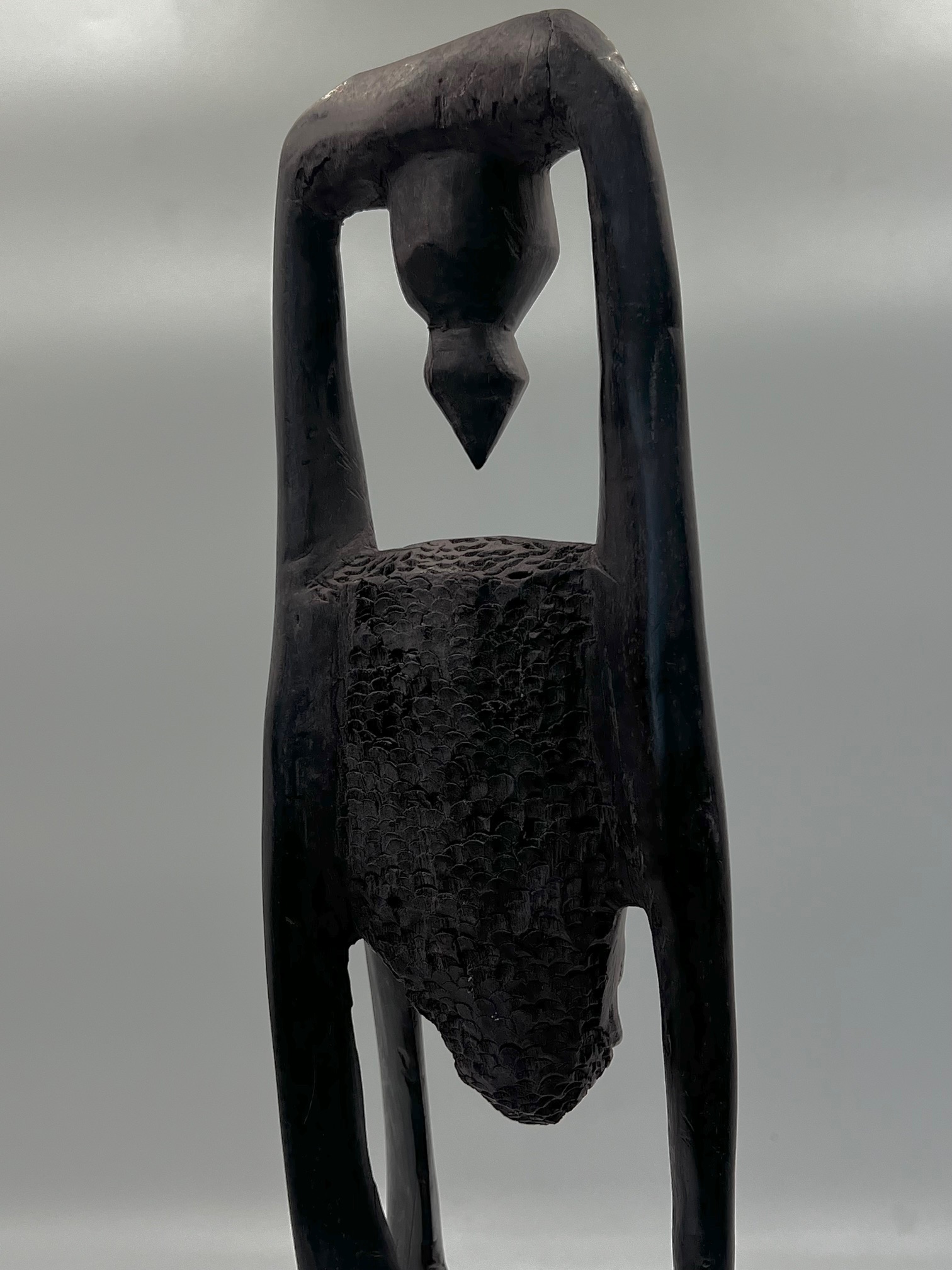 Antique Hand Carved African Sculpture, Seer Of Time Rare Art - Image 2