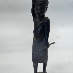 African Wooden Hand Carved Makonde Hunter, Rare Fine Art