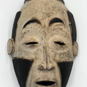 Vintage Hand Carved Bacongo Traditional Mask, Fine Art
