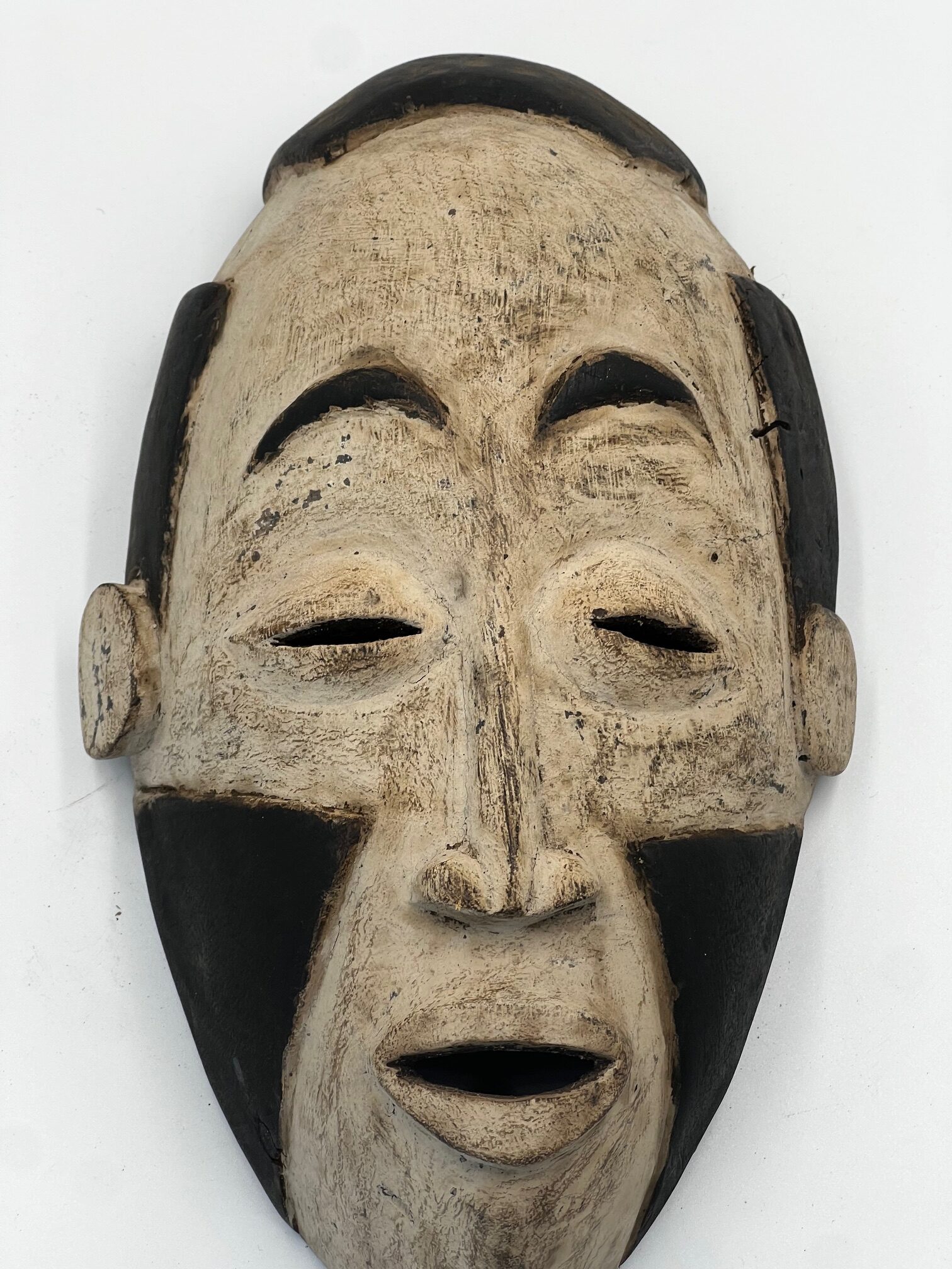Vintage Hand Carved Bacongo Traditional Mask, Fine Art