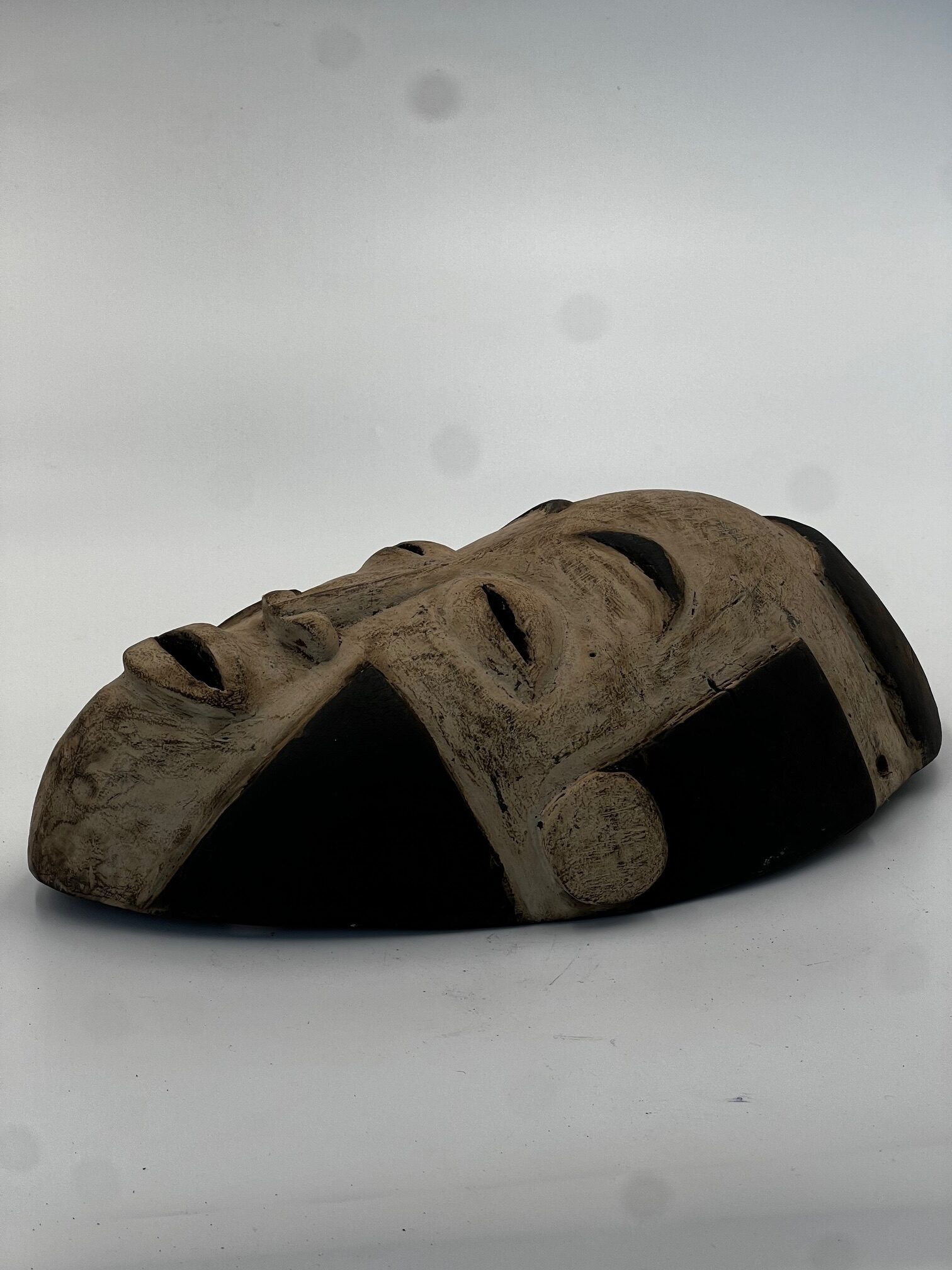 Vintage Hand Carved Bacongo Traditional Mask, Fine Art - Image 9