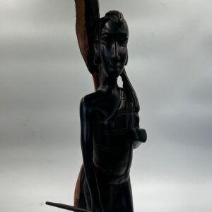Wooden Hand Carved Maasai Hunter Sculpture, African Fine Art