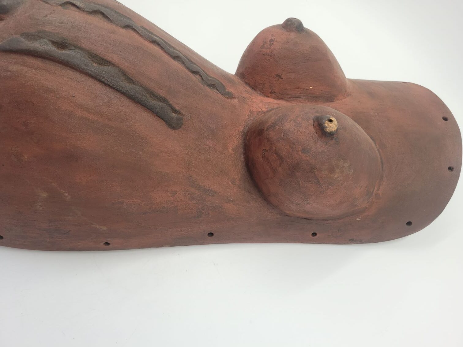 Traditional African Makonde Fertility Belly Mask, Fine Artwork - Image 5