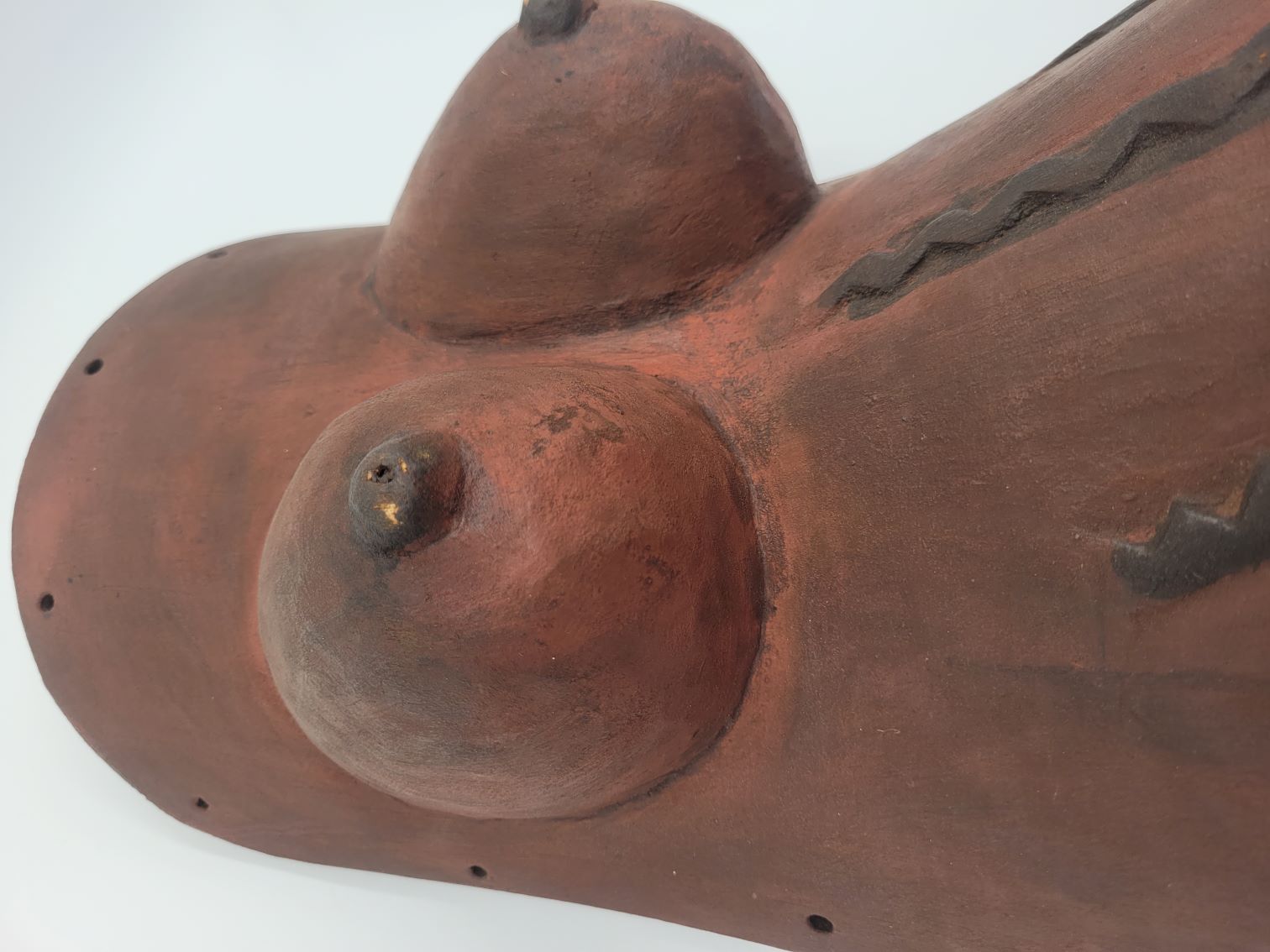 Traditional African Makonde Fertility Belly Mask, Fine Artwork - Image 8
