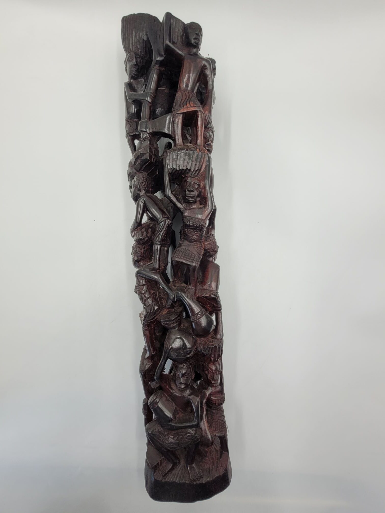 Abstract Art, Hand Carved Makonde Ujamaa Family Tree Of Life Sculpture