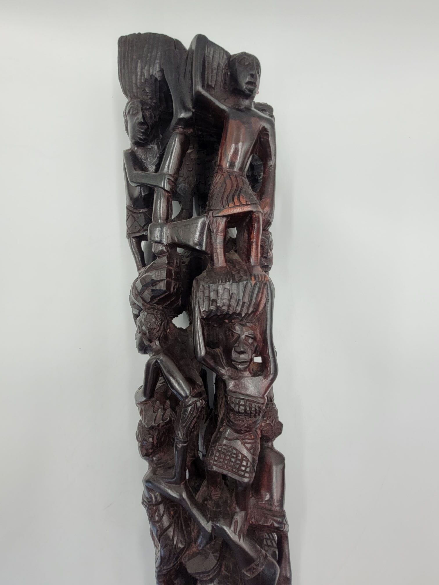 Abstract Art, Hand Carved Makonde Ujamaa Family Tree Of Life Sculpture - Image 11