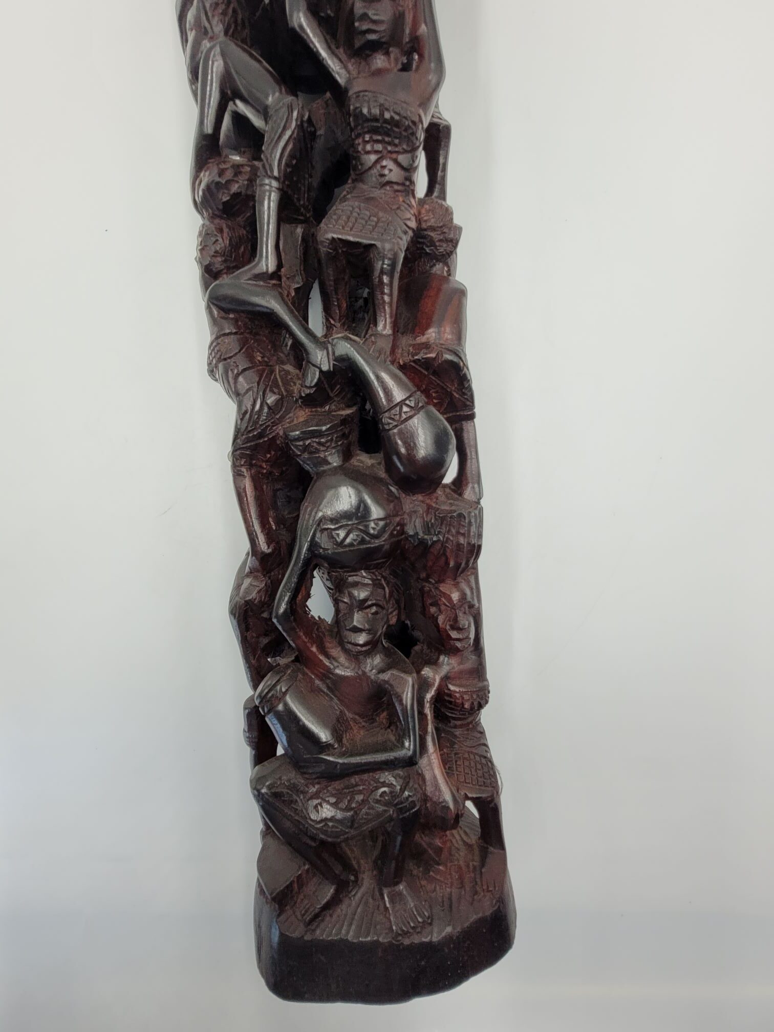 Abstract Art, Hand Carved Makonde Ujamaa Family Tree Of Life Sculpture - Image 10