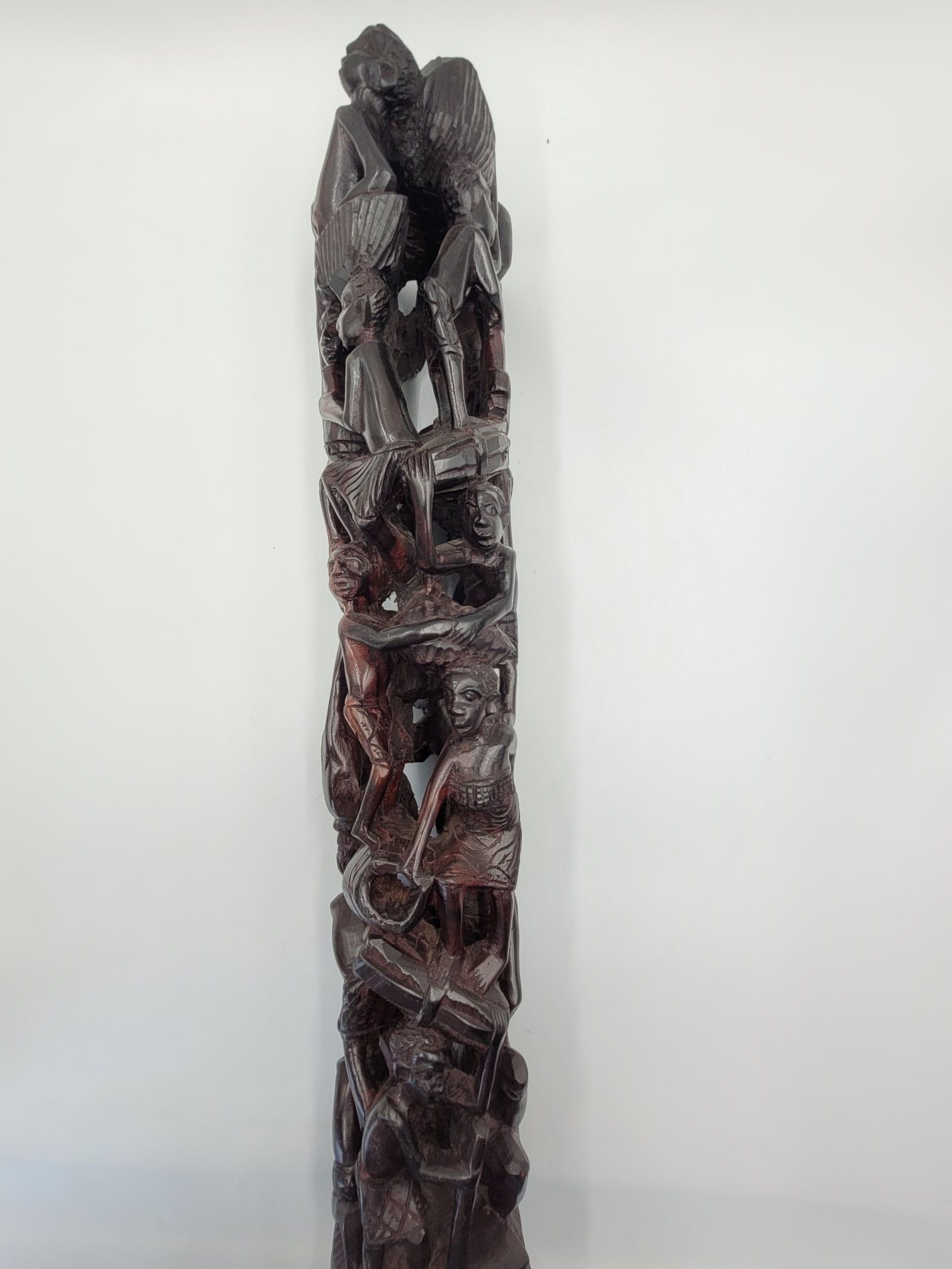 Abstract Art, Hand Carved Makonde Ujamaa Family Tree Of Life Sculpture - Image 9