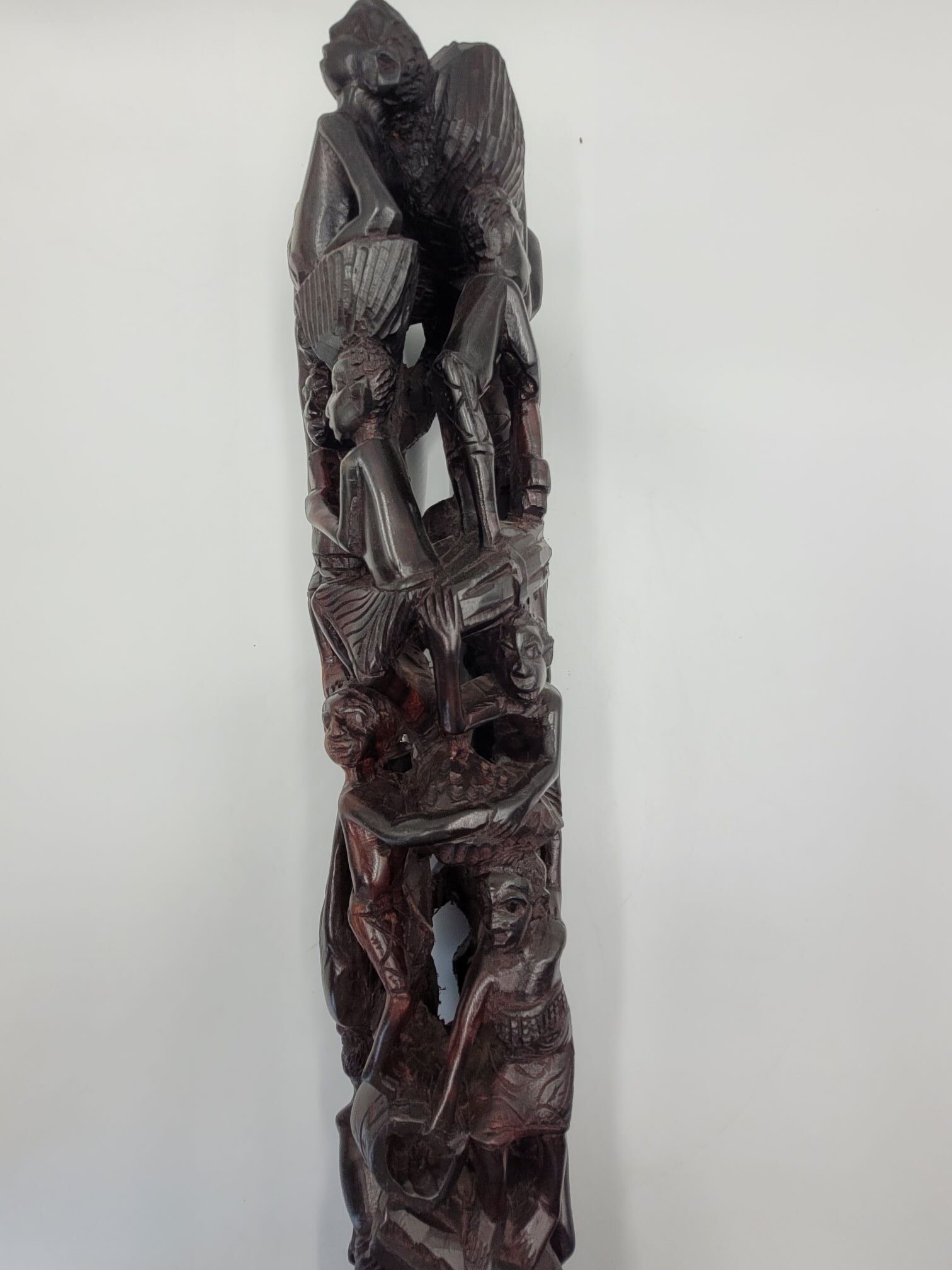 Abstract Art, Hand Carved Makonde Ujamaa Family Tree Of Life Sculpture - Image 8