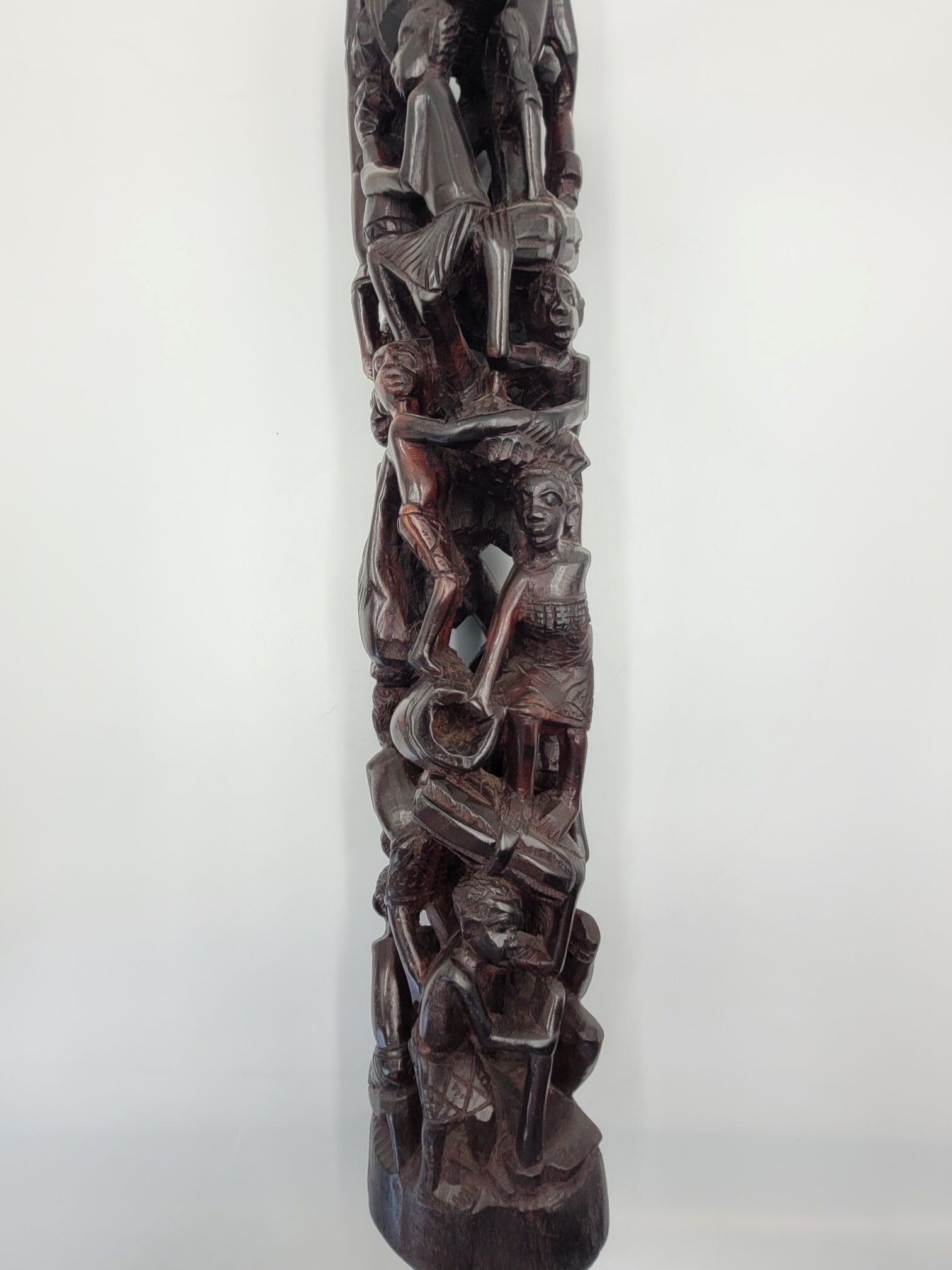 Abstract Art, Hand Carved Makonde Ujamaa Family Tree Of Life Sculpture - Image 7