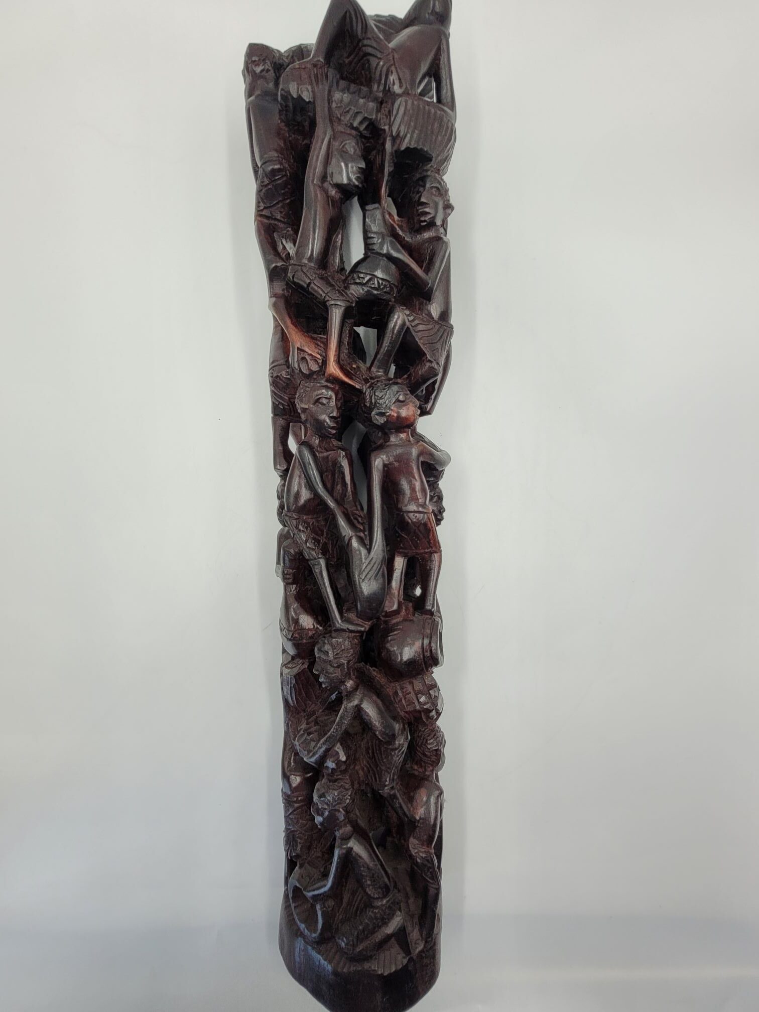 Abstract Art, Hand Carved Makonde Ujamaa Family Tree Of Life Sculpture - Image 6