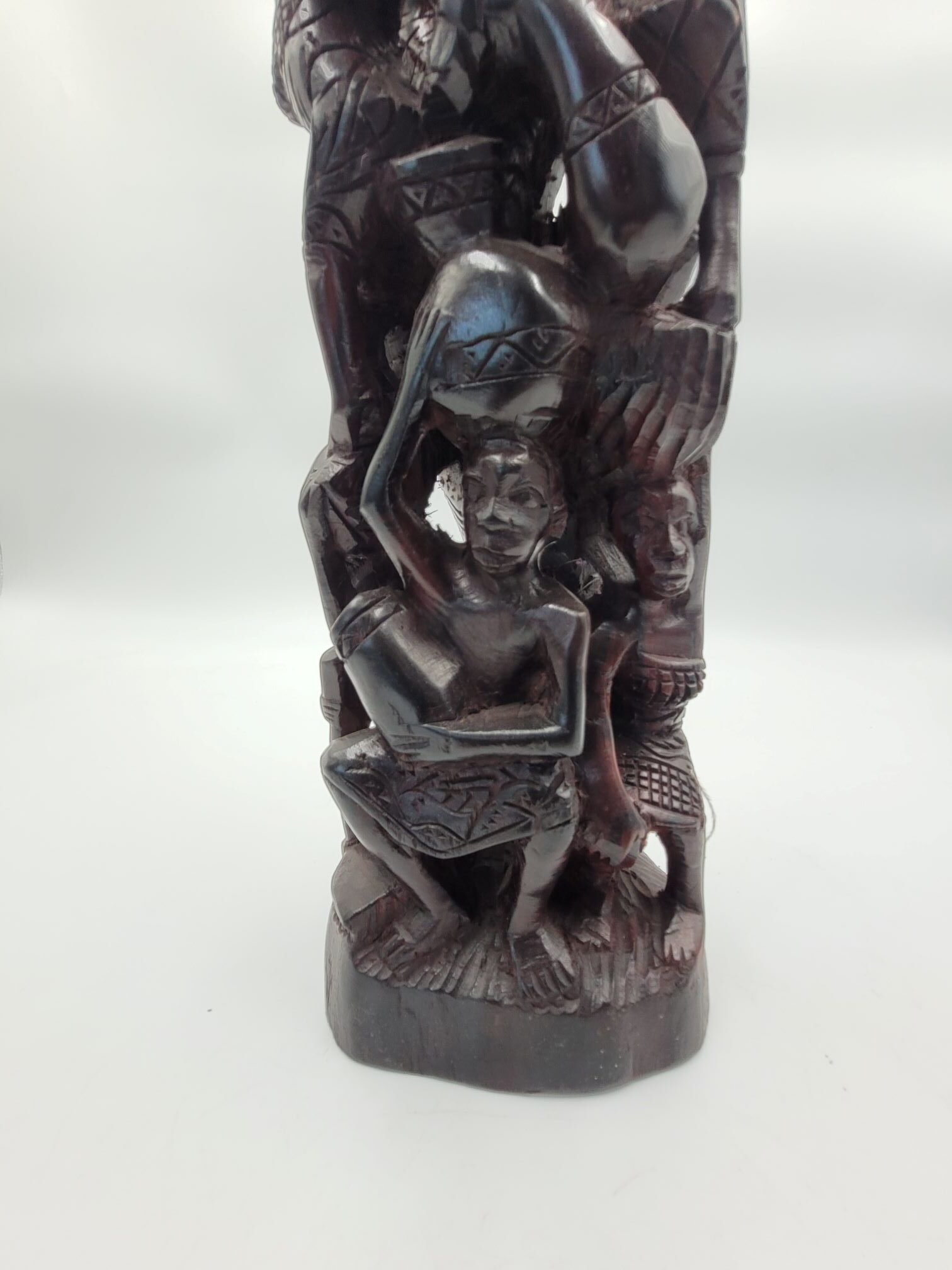 Abstract Art, Hand Carved Makonde Ujamaa Family Tree Of Life Sculpture - Image 5