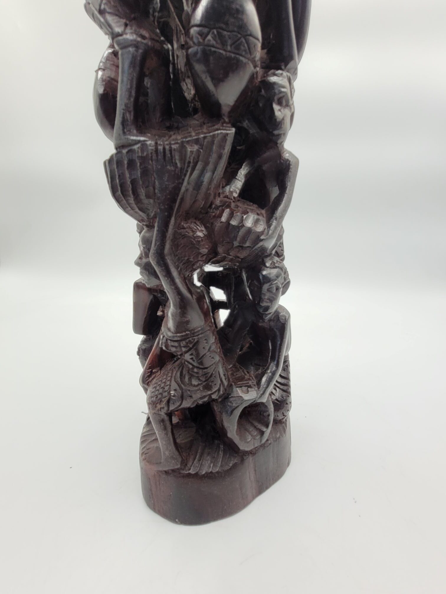 Abstract Art, Hand Carved Makonde Ujamaa Family Tree Of Life Sculpture - Image 4