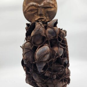 African Tribal Wooden Carved Nkisi Nkondi Ritual Figure, Antique Rare Fine Art