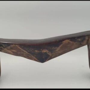 African Wooden Hand Carved Ngoni Headrest, Fine Tribal Art