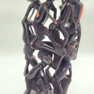 Makonde Ebony Wood Carved Ujamaa Tree Of Life, African Fine Art