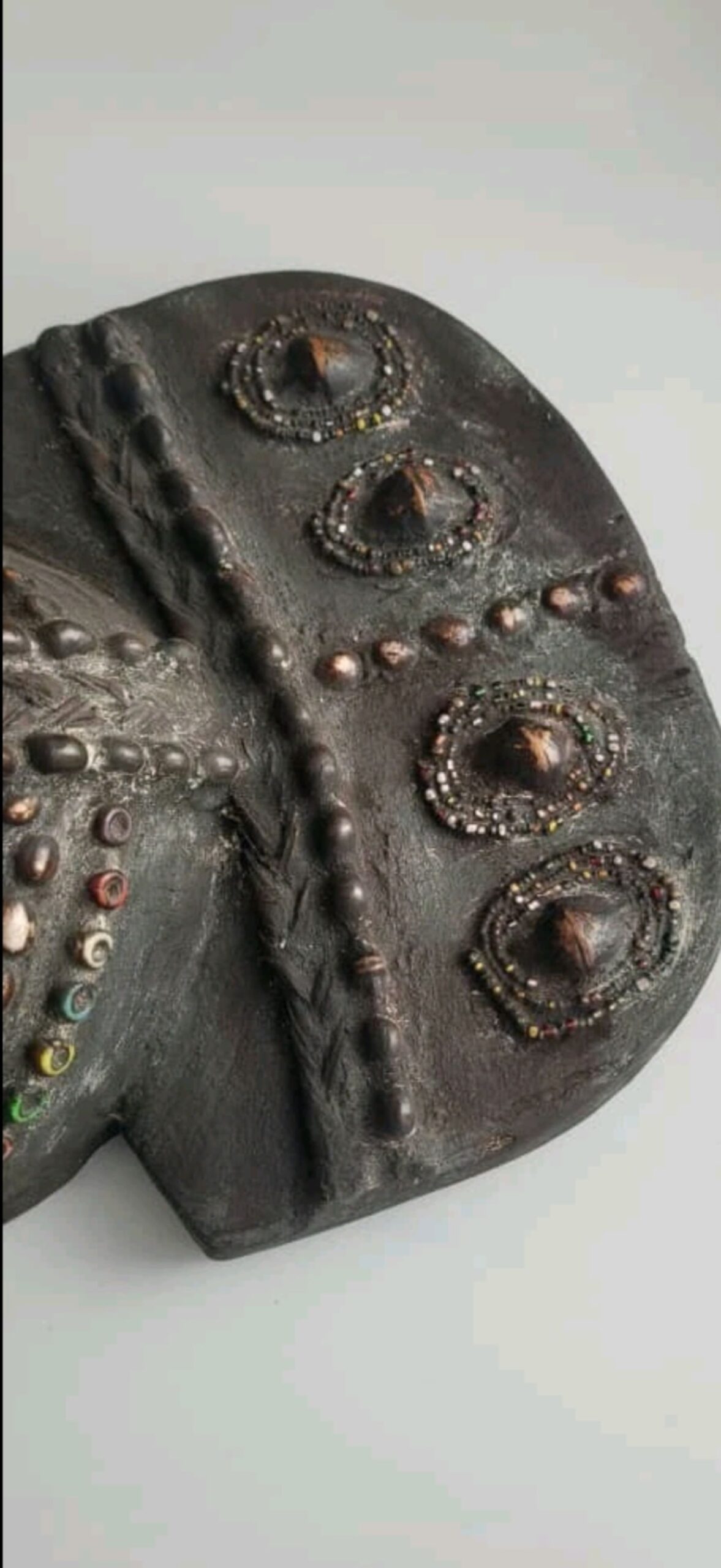 Traditional African Art, Unique Wooden Hand Carved Mask - Image 4