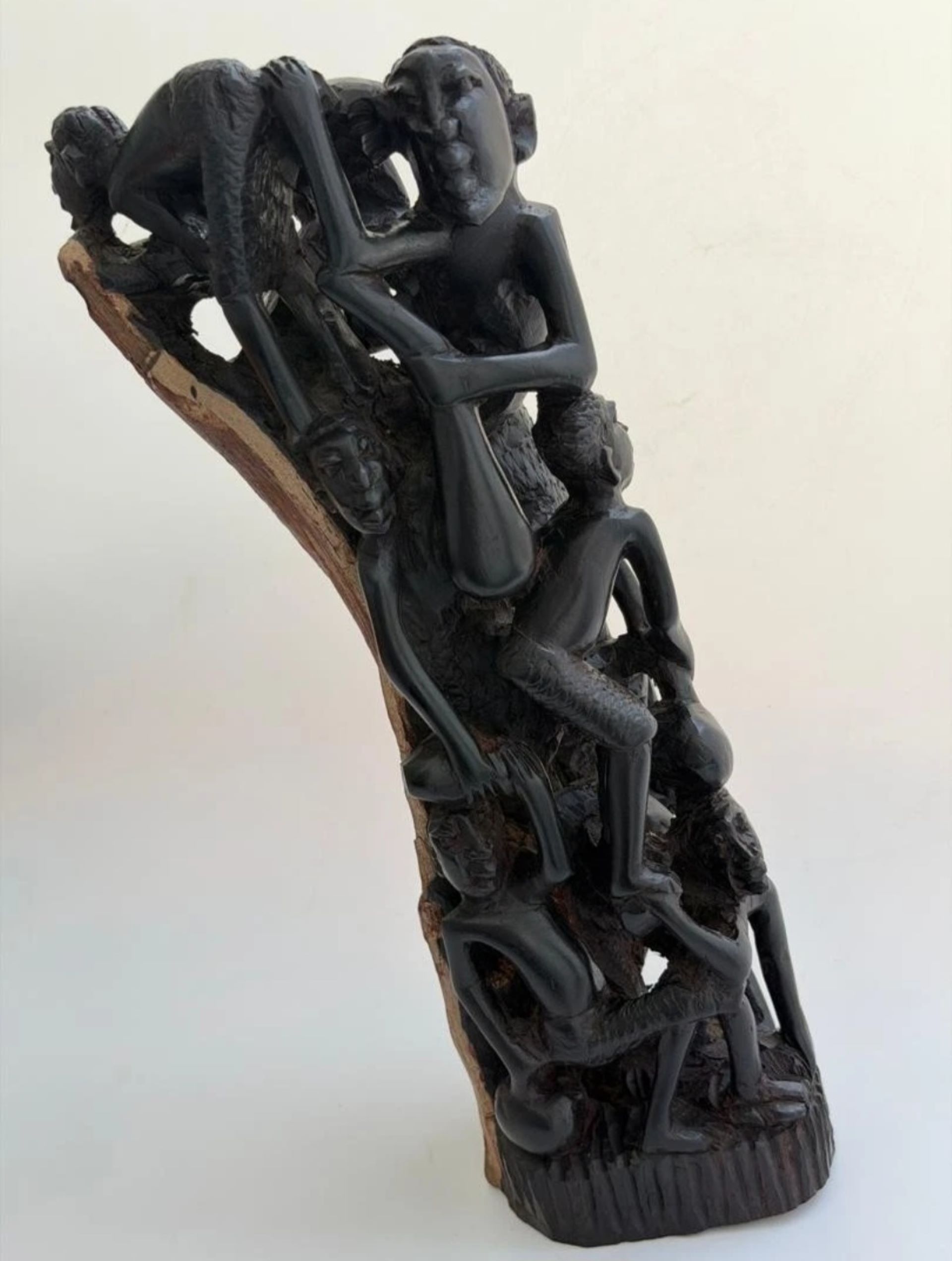 Unique African Makonde Ujamaa Family Tree Of Life Sculpture, Fine Art